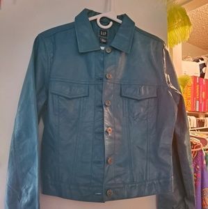 Gap Genuine Leather Jean Jacket Style